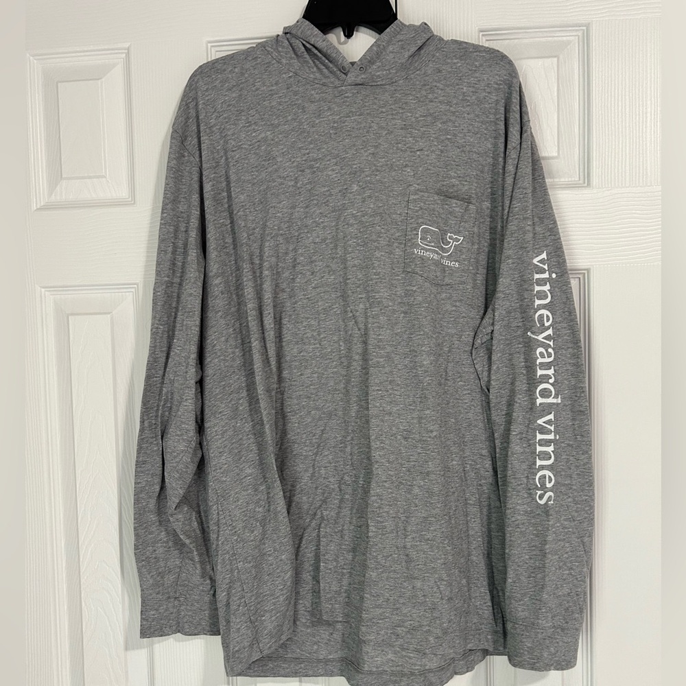 Vineyard Vines Gray Hooded Tee